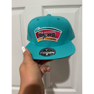 Men's Mitchell & Ness Teal San Antonio Spurs Hardwood Classics Team Ground 7 1/2